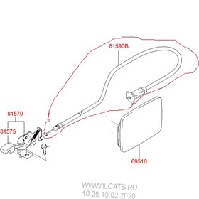 Resim Hyundai Matrix Yakıt Depo Açma Teli 