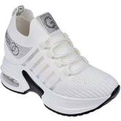 Resim Guja İçten Gizli Dolgu Tabanlı Kadın Spor Ayakkabı Gj-30014 Beyaz-beyaz Beyaz 