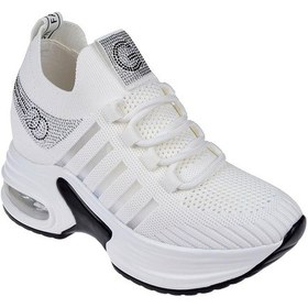 Resim Guja İçten Gizli Dolgu Tabanlı Kadın Spor Ayakkabı Gj-30014 Beyaz-beyaz Beyaz 