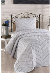 Resim Çeyiz Diyarı Sementina 2 Parça Tek Kişilik Pike Takımı Gri Gri 