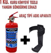 Resim Yangın Tüpü Söndürücü 1 KG + Askı Aparatı 