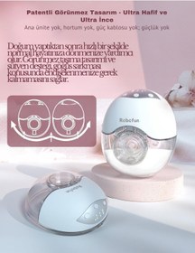 Resim Robofun Elektrikli Eller Serbest Göğüs Pompası 4 Mod 12 Emiş Seviyesi Toz Kapağı 