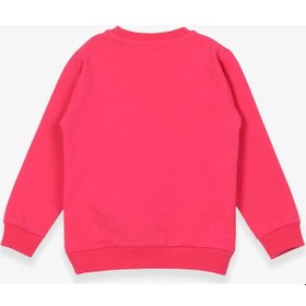 Resim Breeze Kız Çocuk Sweatshirt Köpekcik Baskılı 3-7 Yaş, Mercan-mercan Mercan 
