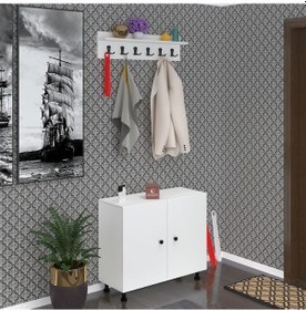 Resim Kenzlife Ayakkabılık Çapula4 Byz 68 080 30 Kapaksız 4 Raflı 16 Çift Ayakkabı Kapasitesi Ahşap 