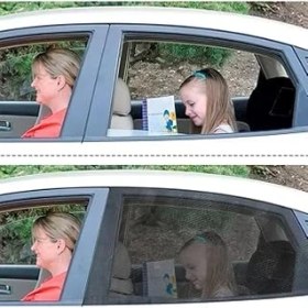 Resim SHC4200 Ayaco Oto Yan Cam Güneşlik Araba Perdesi 2 Adet Perde Sineklik Güneş Önleyici Araç Içi Güneşliği Iç 