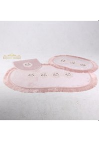 Resim Shems Pudra 6 Prç Kirli Çamaşır Sepeti Seti + Banyo Paspası Seti Pudra 