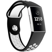 Resim Fitbit Charge 3 İçin İki Renkli Yumuşak Silikon Kordon 