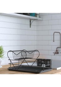 Resim Teknotel Iki Katlı Kalpli Tabaklık Bulaşıklık Mat Siyah Kb011 Çok Renkli 