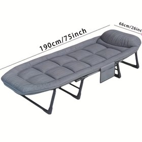 Resim Taşınabilir Katlanabilir Kamp Yatağı, 8 Güçlü Destek ile - Hafif Dayanıklı Açık Hava Koltuğu, Arka Bahçe, Piknikler ve Seyahat için, Ergonomik Tasarım ve Açık Sırt, Kolay Temizlenebilir Kumaş, Kompakt Depolama, Kamp Sandalyesi, Piknik Gereçleri, Katlanabilir Tasarım, Güçlü Çerçeve 