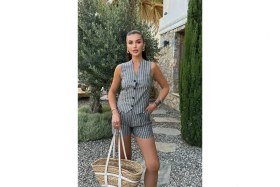 Resim Reka Moda Carla Işıltılı Yelek Şort Takım 9821 