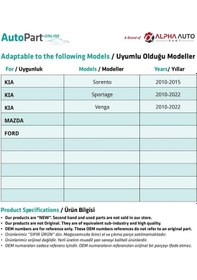 Resim Ford, Mazda, Kia, Honda İçin Davlumbaz Klipsi- 50'li 