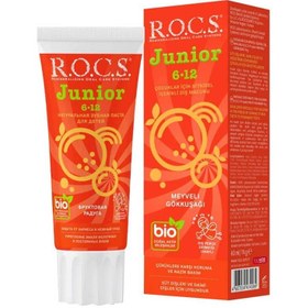 Resim ROCS Junior 6-12 Diş Macunu 60 ml / Meyveli Gökkuşağı 