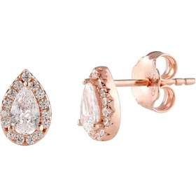 Resim Pırlanta Modeli Damla Rose Gold Gümüş Kadın Küpe N11.76156 