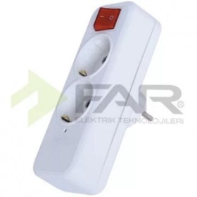 Resim FAR (F333) 2’li Anahtarlı Golyat Fiş Priz | Kompakt Yapı, Güçlü Performans 