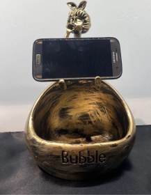 Resim Dekoratif Polyester Çerezlik&telefonluk Biblo Gold Siyah Eskitme 