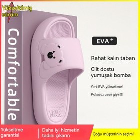 Resim Yazlık Ev Banyo Kaymaz, Kokmayan Rahat Terlik Yükseltme Mor 