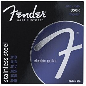 Resim Fender Stainless 350s Stainless Steel Ball End 350R .010-.046 Elektro Gitar Teli 