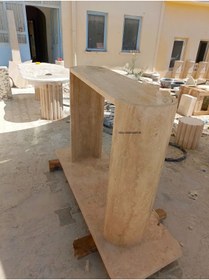 Resim Dekor YARIM AY AYAK DOĞAL TRAVERTEN DRESUAR 