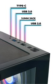 Resim Ramtech XGLR R7-5700X 32 GB 1 TB M.2 NVMe SSD 6 GB RTX3050 24" Free Dos Masaüstü Oyuncu Bilgisayarı 