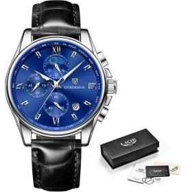 Resim Hanyang Gümüş Mavi Lıge Yeni Kronograf Erkekler Izle Erkekler Spor Rahat Paslanmaz Çelik Aydınlık Bilek Saatler Erkek Yaratıcı Tasarım Kuvars Saat (Yurt Dışından) 