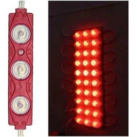 Resim Kırmızı Modül Mercekli 3 Ledli Kablolu Parmak Led 12 V 5 Adet 