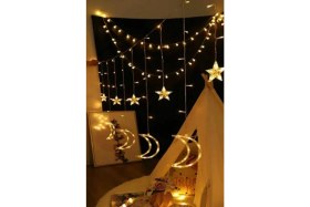 Resim Magicledcorner Ay Yıldız Perde LED 