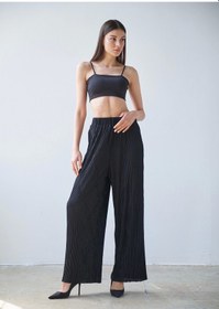 Resim İnce Askılı Croptop -büstiyer Siyah 