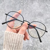 Resim 1 Bohem Tarzı Mavi Işık Engelleyici Gözlükler - Bilgisayar & Telefon Kullanımı için Anti-Parlama Şeffaf Lens, Tam Çerçeve Metal Gözlük, Oval Şekil Temizlik Bezi Dahil, Telefon Koruma Gözlükleri|Trend Gözlükler|Dayanıklı Gözlükler 