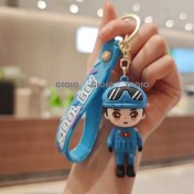 Resim Silver1 Zarif Anti-Kayıp Araba Anahtarlık Okul Çantası Çekicilik Bebek Yaratıcı Erkek ve Kadın Çift Yıldız Ayı Anahtarlık (Yurt Dışından) 