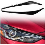 Resim Çift Araba Lambası Kaş Yumuşak Dekoratif Etiket Hyundai Elantra 2016-2018 Siyah 