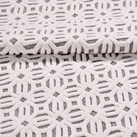 Resim Dekhera Zest Modern Kesme Halı ZS03 Beyaz - 100X200 