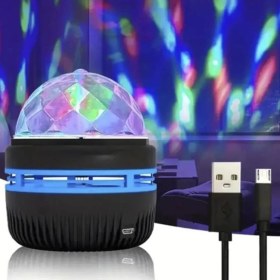 Resim Mini Usb’li Sihirli Rgb LED Disko Topu - Renkli Işık Efekti, Parti ve Eğlence Aksesuarı 