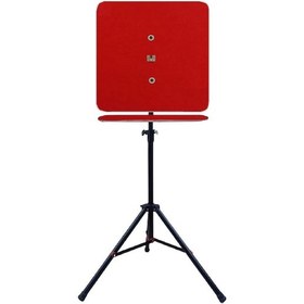 Resim Raf Düzenekli Tripod Ayaklı Kare Dart Arkalık. Kırmızı 