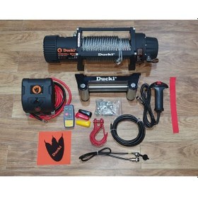 Resim Ducki 24Volt 13000Lb 5900Kg Çelik Halatlı Vinç 