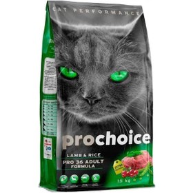 Resim Pro Choice Pro 36 Kuzu & Pirinçli Yetişkin Kedi Maması 15 KG 