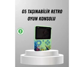 Resim Epilons 500 Oyunlu G5 Retro Mini Oyun Konsolu 3 Inç Ekran ve Tv Desteği 