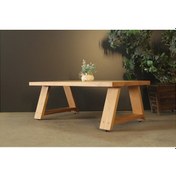 Resim Neiwel Didim Doğal Ahşap Ofis Sehpa-70-100 Açık Ceviz 