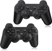 Resim Yinjie PS3 Controller Wireless 2 Pack, with 2 USB Charging Cables - Black 