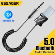 Resim essager Bluetooth 5.0 Aux 3.5 Mm Araç Kiti Ce/fc/rohs Lisanslı Yeni Nesil Şık Hi-fi Ses 