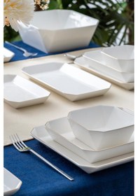 Resim Acar Lexi 6 Kişilik 29 Parça Gold Porselen Yemek Takımı 