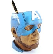 Resim Büro Ev Ofis Hediyesi İçin Polyester Çizgi Kahraman Kaptan Amerika Kalemlik 