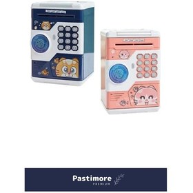 Resim Özel Üretim Abs Plastik Pilli Otomatik Kağıt Bozuk Para Elektronik Parmak İzli Şifreli Atm Kumbara 