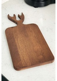 Resim Kesme Tahtası Geyik Boynuzlu Ahşap %100 Ceviz Ağacı Ahşap 