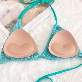 Resim 1 Çift Kadın Kalp Şekilli Kalınlaştırılmış Sütyen Pedleri - Yıkanabilir, Dokunmamış, Yapışkan, Bej ve Turkuaz, Yüzme Kıyafeti Bikiniler, Yüzme Kıyafeti Aksesuarları | Kalp Şekilli Pedler | Yapışkan Pedler 