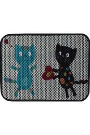 Resim Hype Store Elekli Tuvalet Önü Kedi Kumu Paspası Renkli Desenli Elekli Kedi Tuvalet Önü Kum Toparlayıcı Paspas 6 