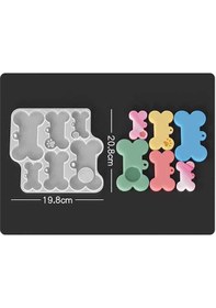 Resim Epoksi Reçine Silikon Kalıp İthal Kemik Künye Anahtarlık Silikon Kalıp Hb8021-0098 