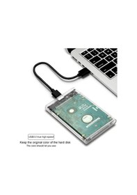 Resim Wozlo 2.5 İnch Sata Type-c Usb 3.1 Hard Disk Kutusu - Usb 3.0 Sata Hdd Ssd Harici Kutu - Şeffaf 