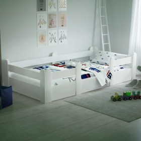 Resim Tulip Life Montessori Karyola Beyaz (90 x 190 Cm) Yatak Uyumlu Çocuk Yatağı 203 