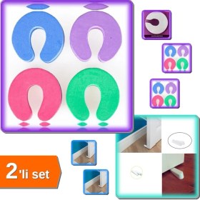 Resim Hereveoyuncak Kapı Durdurucu Sünger Stoper 4 Adet + Kapı Stoperi Kapı Altı Stoperi 2 Adet Beyaz - 2li Set V9X9Z2 