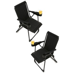 Resim Silva 2 Adet Kamp Sandalyesi Bardaklıklı - Siyah 